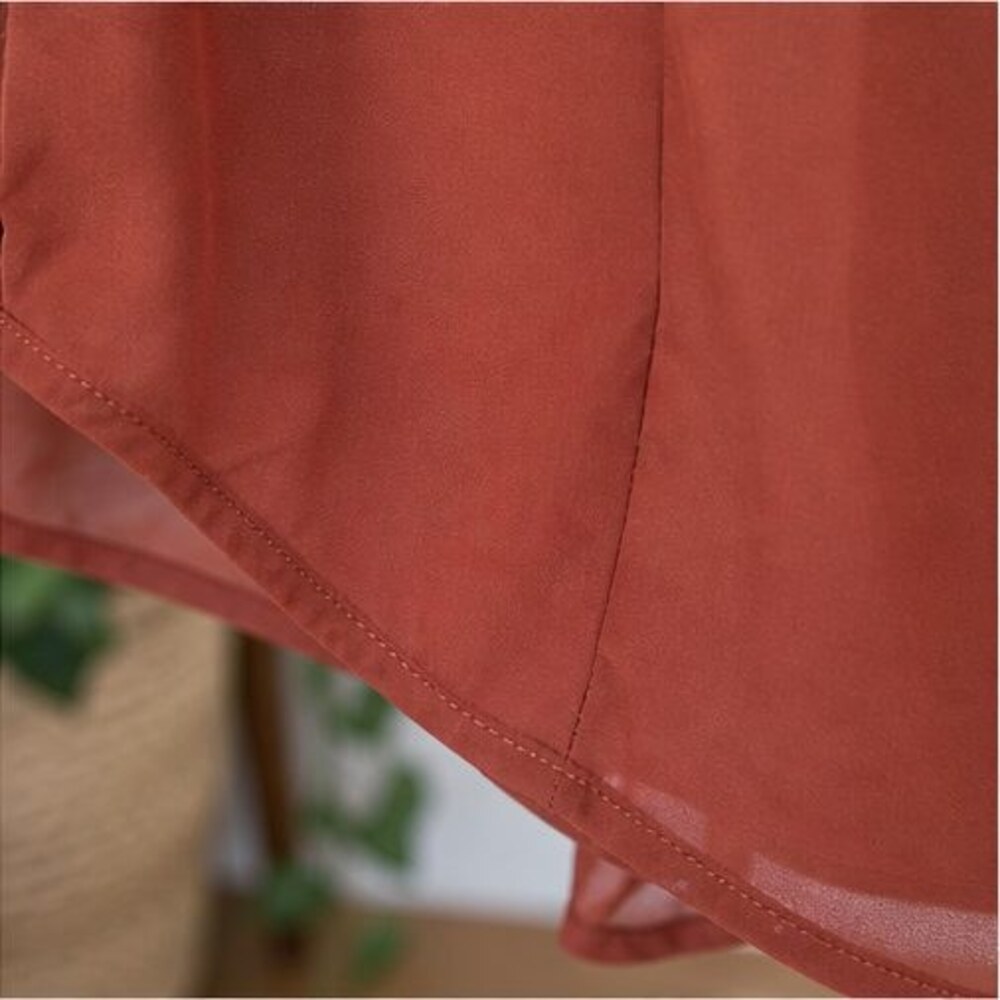 Rust Ruffle Blouse - Picture 6 of 6